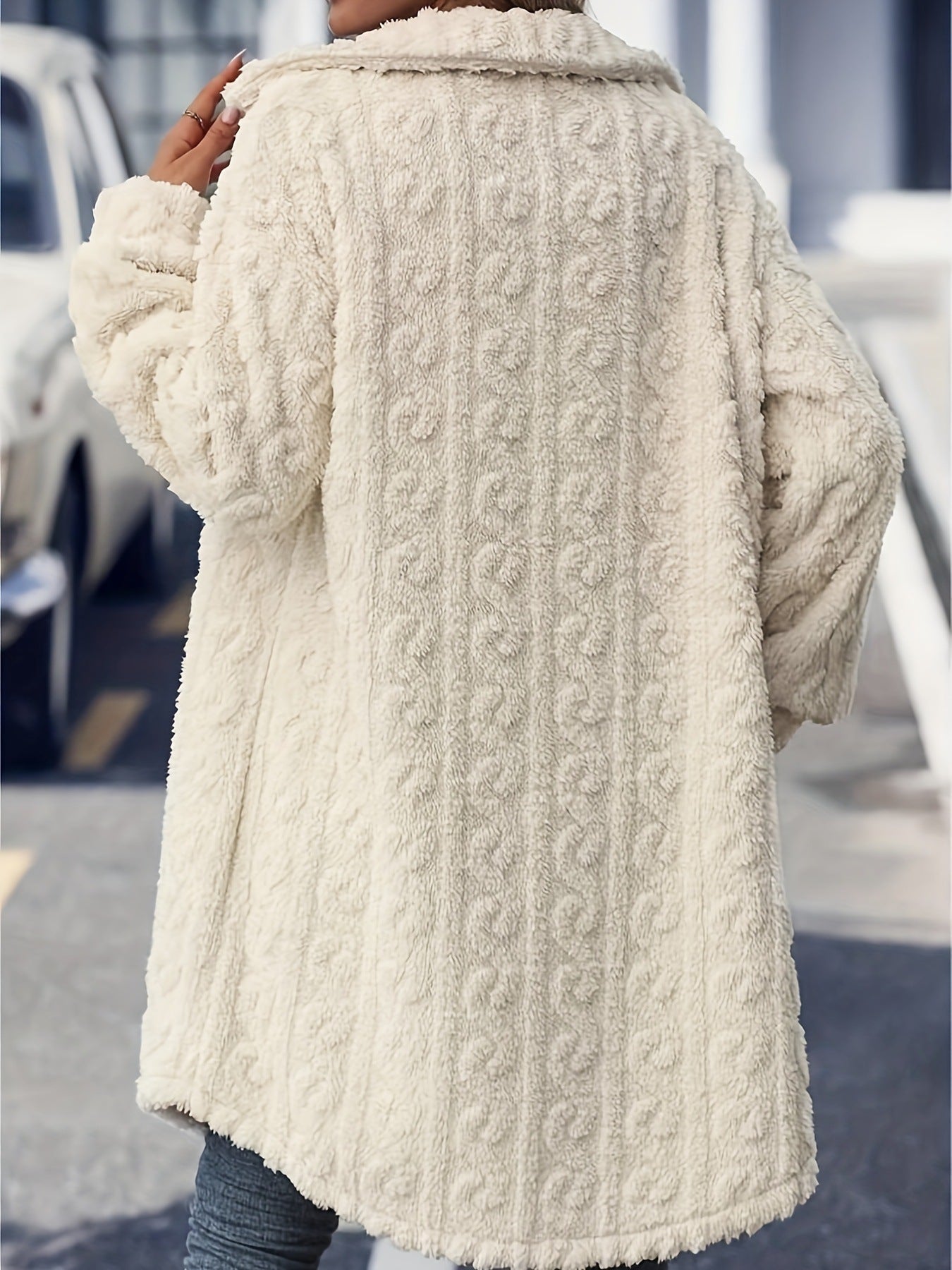 Fashion Plush Casual Long Coat